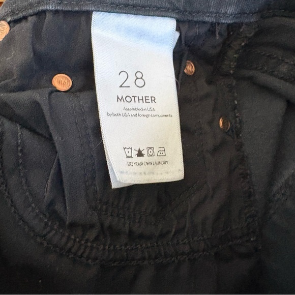 Mother Looker Ankle Fray “Guilty As Sin” Women’s Jeans 28 Distressed Raw Hem - Picture 10 of 13